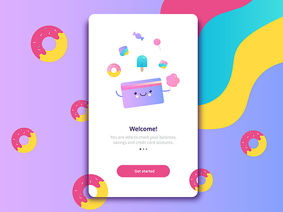 Hello, Dribbble! banking debut first shot happy sweet