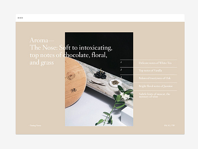 Aroma art direction layout photography web design