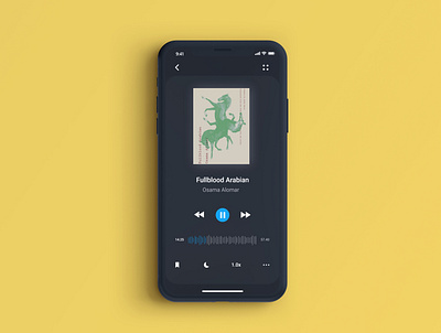 Audiobook Player app design mobile ui ux xd