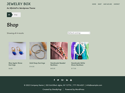 Jewelry Shop | Shop Page | Nfinite WordPress Theme web design wordpress wordpress template wordpress theme