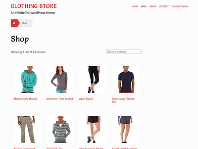 Clothing Store | Shop Page | Nfinite WordPress Theme web design wordpress wordpress template wordpress theme