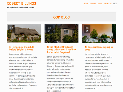 Real Estate | Blog Page | Nfinite WordPress Theme