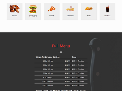 Wing Spot | Menu Page | Nfinite WordPress Theme