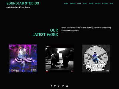 Production Company | Music Page | Nfinite WordPress Theme