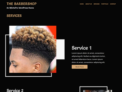 Barbershop | Services Page | Nfinite WordPress Theme web design wordpress wordpress template wordpress theme