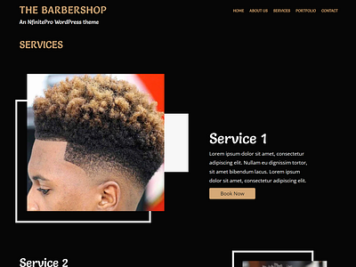 Barbershop | Services Page | Nfinite WordPress Theme