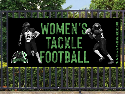 Women's Tackle Football Branding branding branding football design logo midwest neon green software design sports tackle football womens football womens tackle football
