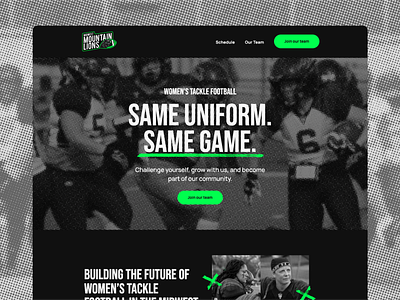 Women's Tackle Football Website