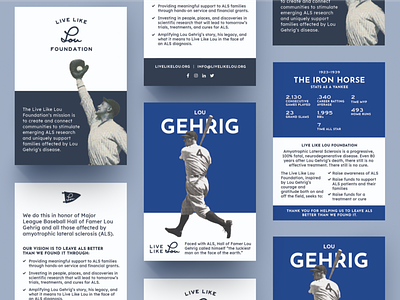 Live Like Lou | Baseball Cards branding business design design graphic design website