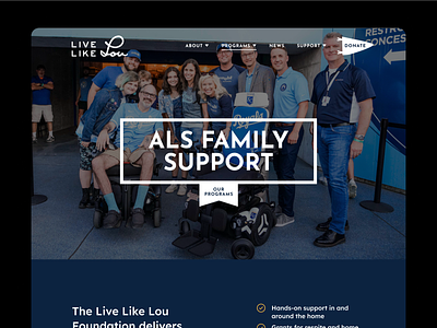 Live Like Lou ALS Family Support branding business design design graphic design logo software design website