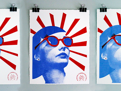 International Sisterhood of Radical Honesty constructivism graphic design halftone honesty international poster radical screenprint sisterhood spot color sunglasses women