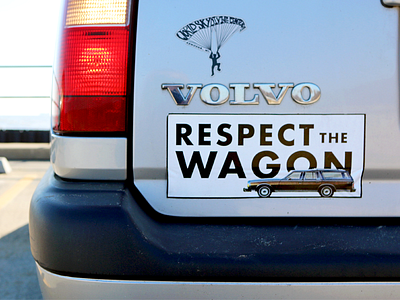 Respect the Wagon bumper futura station wagon sticker vintage volvo