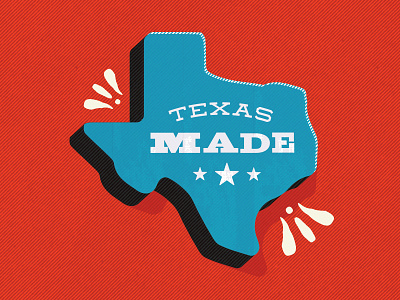 texas made branding illustration lockup texas texture