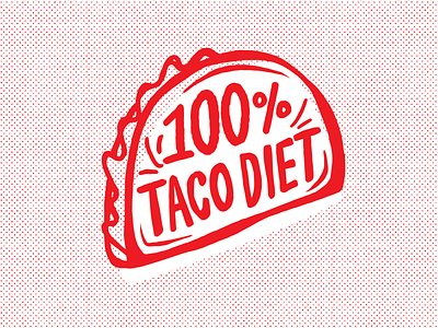 100% tacos doodle drawing halftone procreate taco