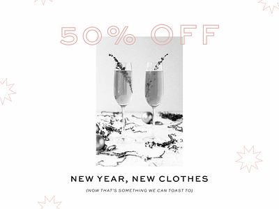 50% Off Graphic boutique instagram new years sale social