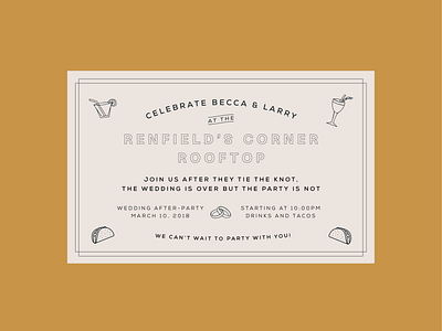 wedding after-party invitation invitation wedding