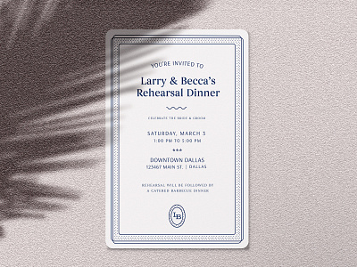 rehearsal invite