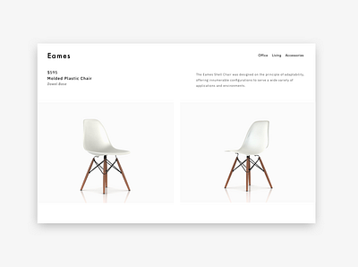 Eames Molded Plastic Chair branding design minimal ui ux web website