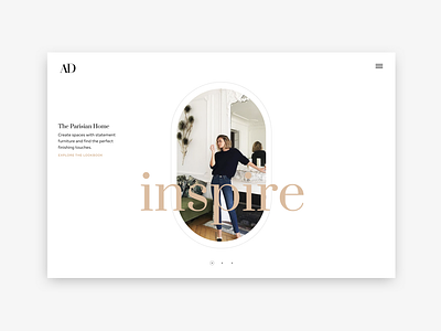 Parisian Decor branding design minimal website