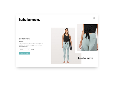 Lululemon branding design minimal ui ux web website
