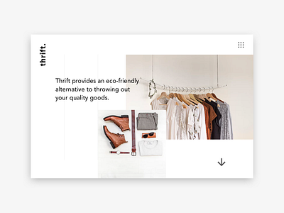 Thrift branding design minimal website