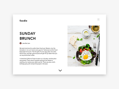 Sunday Brunch branding design minimal ui ux web website