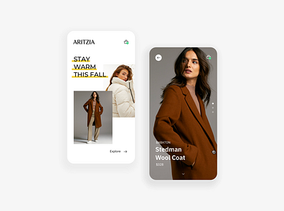 Fall fashion branding design minimal mobile ui ux