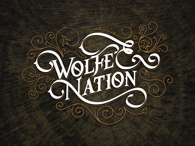 Wolfe & Nation brand country hand lettering hand lettering art illustration illustrator lettering logo typography