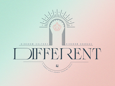 Different - Church Series church graphics color cool type lettering pastel