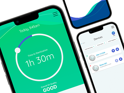 Healthier air app design app screens data metrics prototype startups ui ux