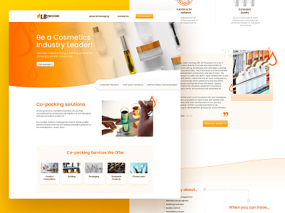 Sherbet-y orange site design