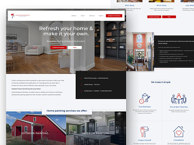 Painting company site design digital design ui web design website