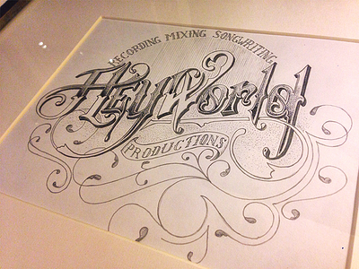 Hey World! hand lettering lettering sketch traditional typography