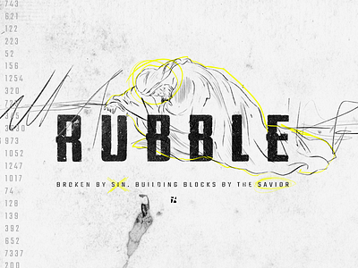 Rubble church graphics church series texture typography
