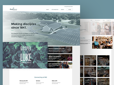 First Baptist Church of Allegan ui design web design web design and development webdesign wordpress