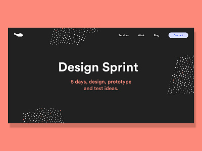 Design Sprint landing page ui design