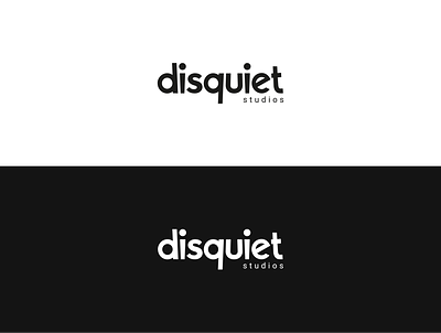 Disquiet Studios - Logo Exploration black branding design logo typography vector white
