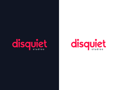 Disquiet Colored Version design logo typography vector