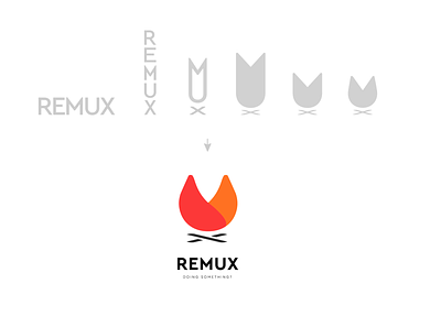 Remux logo exploration branding design icon illustration logo typography