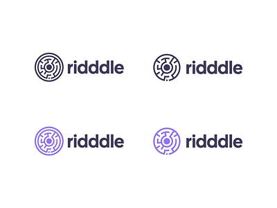 Ridddle Logo Exporation. logo maze purple ridddle riddle