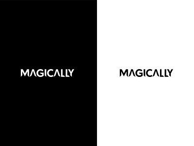 Magically Logo Exploration black design logo magical sharp white