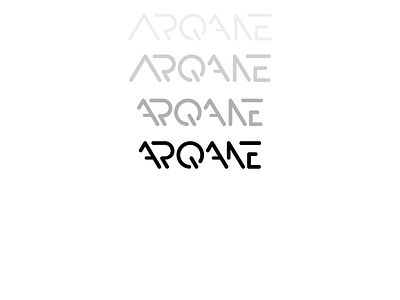 Arqane Version 4 black branding design illustration logo typography white