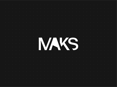 Maks - Exploration black branding design logo typography vector white