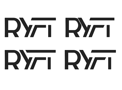 Ryft Logo Exploration Version 1 black branding design logo typography vector white