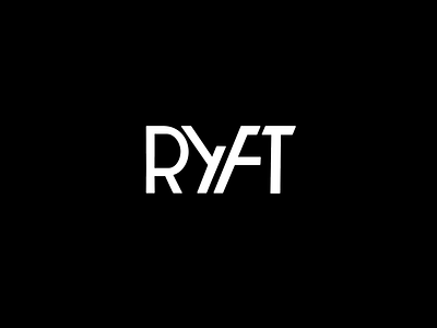 Ryft version 2 black branding design icon illustration logo typography vector white