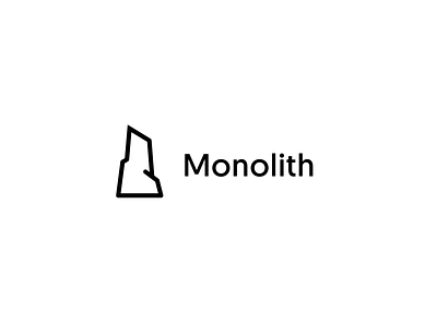 Monolith Exploration black branding design icon illustration logo typography vector white