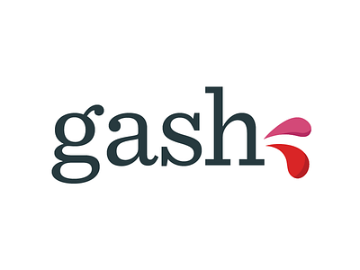 Logo Concept: "Gash" blood concept flat gash logo practice random typography word