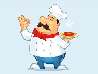 Italian Chef Mascot cartoon character chef cooking hat hot illustration italian mascot pasta spaghetti spicy