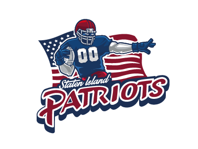 Logo Final american football character illustration logo patriot logo staten island patriots