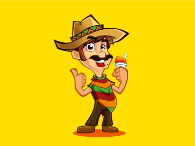 Hispanic mascot cartoon character hispanic latin guy mascot mascot design mexican guy mexico patron raspados snow ice thumbs up